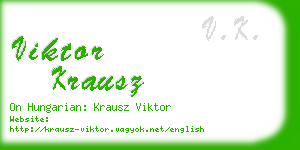 viktor krausz business card